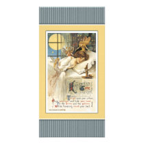 Sleeping girl and faeries - halloween design personalized photo card