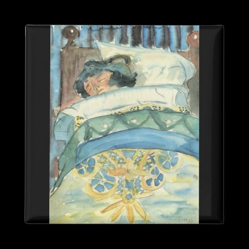 Sleeping girl (II) by Walter Gramatte Fridge Magnets