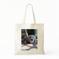 Sleeping Golden Retriever Puppy Canvas Bag