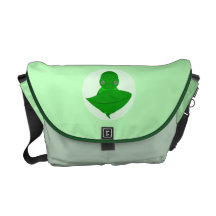 Sleeping Green Turtle Courier Bag