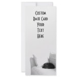 Sleeping Grey Cat on White Sofa Customized Rack Card