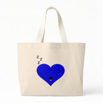 Sleeping Heart Face Tote Bags