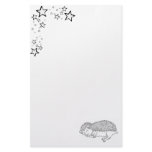 Sleeping Hedgehog Paper Personalized Stationery