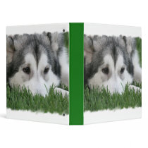 Sleeping Husky Dog Binder