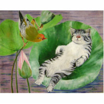 sleeping kitten photo sculptures