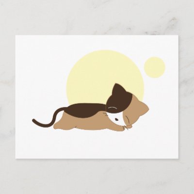 Sleeping Kitten Post Card