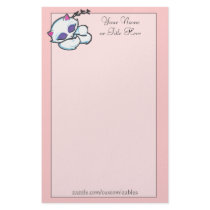 Sleeping kitten stationery
