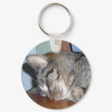 sleeping kitty angel keychains