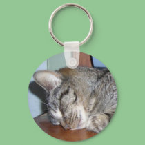 sleeping kitty angel keychains