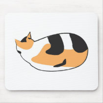 Sleeping kitty mousepad
