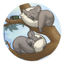 Sleeping Koala Stickers