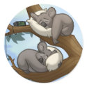 Sleeping Koala Stickers by stlewis75 Sleeping Koala Stickers