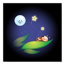 Sleeping Ladybug Poster posters