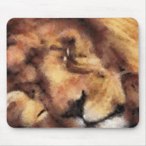 Sleeping Lion mousepads by ncorres Sleeping Lion mousepads
