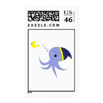 Sleeping Octopus Postage Stamps