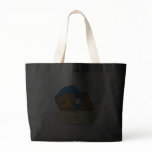 sleeping on pillow cute teddy bear design tote bag