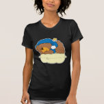 sleeping on pillow cute teddy bear design t-shirts