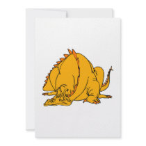 Sleeping Orange Dragon Custom Invites