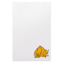 Sleeping Orange Dragon Custom Stationery