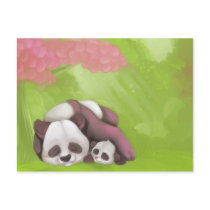 Sleeping Panda Postcard