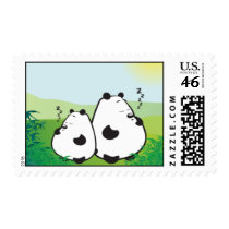 Sleeping Pandas postage by FredzCards Sleeping Pandas postage