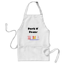Sleeping Pig Blue Blanket Jelly Beans Pork N' Bean aprons