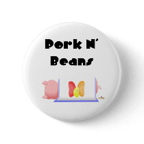 Sleeping Pig Blue Blanket Jelly Beans Pork N' Bean buttons