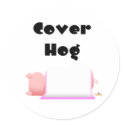 Sleeping Pig Pink Blanket Cover Hog stickers by animalacres Sleeping Pig Pink Blanket Cover Hog stickers