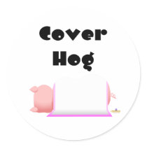 Sleeping Pig Pink Blanket Cover Hog stickers by animalacres Sleeping Pig Pink Blanket Cover Hog stickers