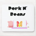 Sleeping Pig Pink Blanket Jelly Beans Pork N' Bean mousepads