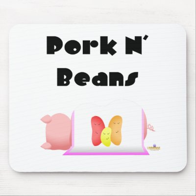 Sleeping Pig Pink Blanket Jelly Beans Pork N' Bean Mouse Pad by animalacres