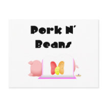 Sleeping Pig Pink Blanket Jelly Beans Pork N' Bean postcards
