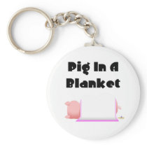 Sleeping Pig Pink Blanket Pig In A Blanket keychains