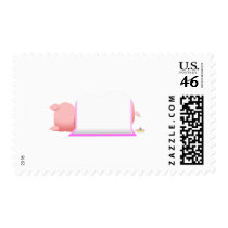 Sleeping Pig Pink Blanket postage