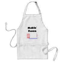 Sleeping Pigs Blue Blanket Makin' Bacon aprons