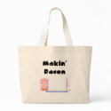 Sleeping Pigs Blue Blanket Makin' Bacon bags by animalacres Sleeping Pigs Blue Blanket Makin' Bacon bags