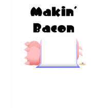 Sleeping Pigs Blue Pink Blanket Makin' Bacon t-shirts