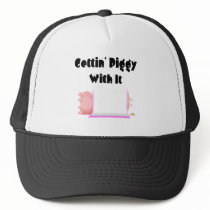 Sleeping Pigs Pink Blanket Gettin' Piggy With It hats