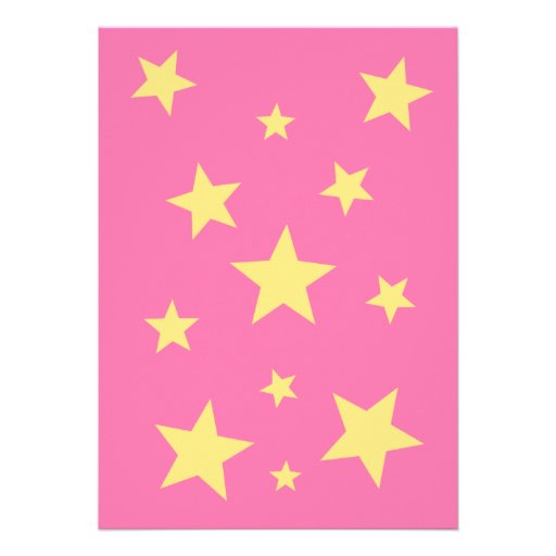 Sleeping Pink Girl Teddy Bear on Moon Baby Shower Invites