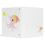 Sleeping Pink Octopus 3 Ring Binders
