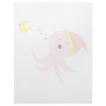 Sleeping Pink Octopus Letterhead Template
