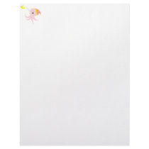 Sleeping Pink Octopus Custom Letterhead