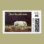 Sleeping polar bear - postage stamps