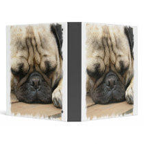Sleeping Pug Dog Binder