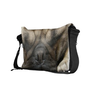 Sleeping Pug Messenger Bag