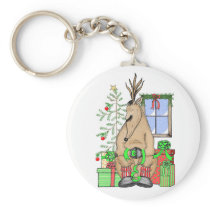 Sleeping Reindeer keychains
