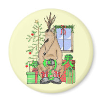 Sleeping Reindeer magnets
