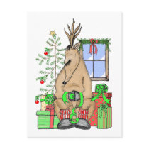 Sleeping Reindeer Post Card