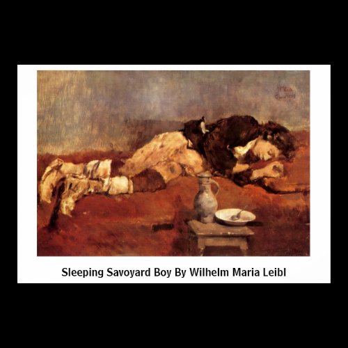 Sleeping Savoyard Boy By Wilhelm Maria Leibl Print