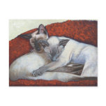 Sleeping Siamese Cat Art Post Cards
